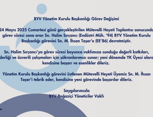BYV Yönetim Kurulu Başkanlığı Görev Değişimi